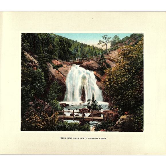 None and/or Unknown Other - Helen Hunt Falls North Cheyenne Canon 1920 Pikes Peak Art Print SAG9-4